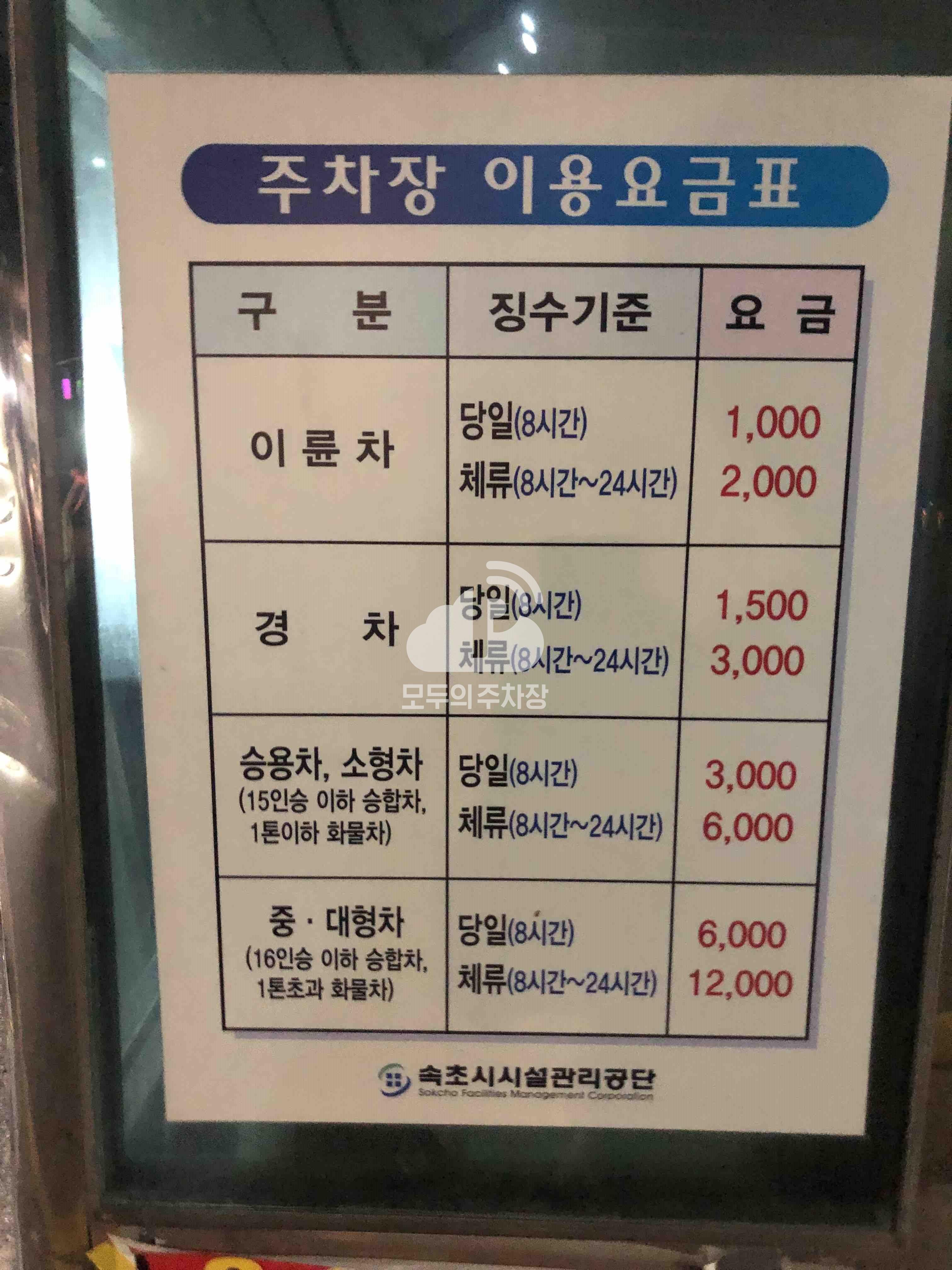 속초해수욕장 제1 민영 주차장 이미지 1
