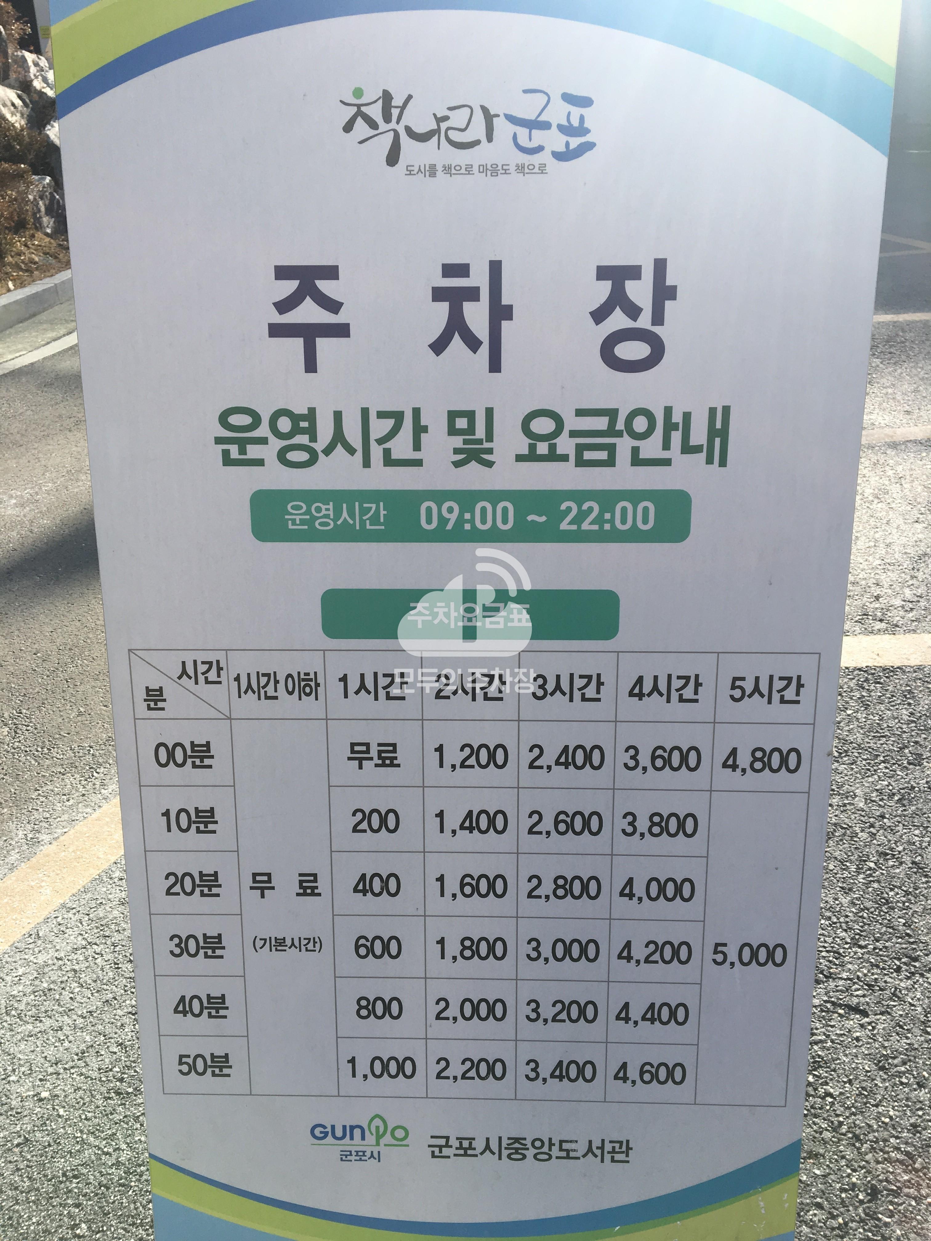 군포시립 중앙도서관 주차장 이미지 1