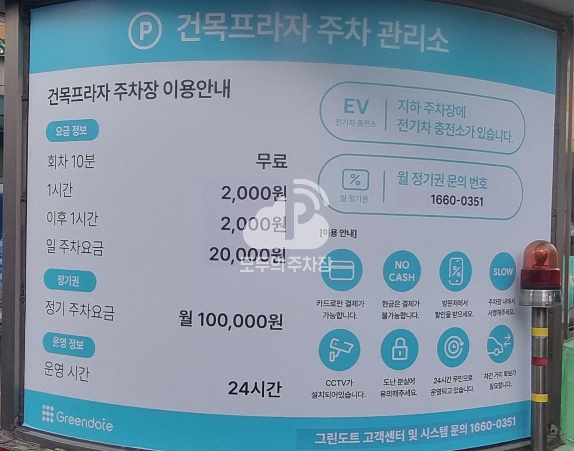 그린도트 건목프라자 주차장 이미지 3